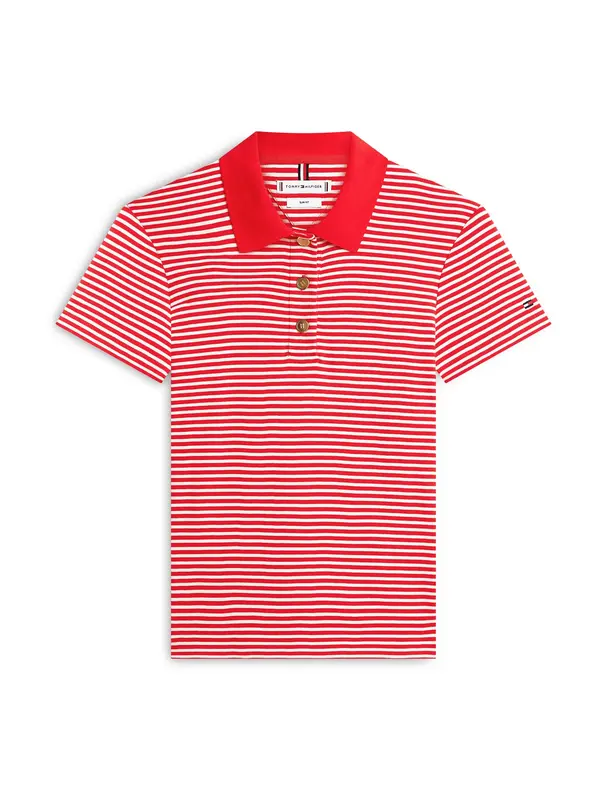 TOMMY HILFIGER TOMMY HILFIGER Majica  rdeča / bela