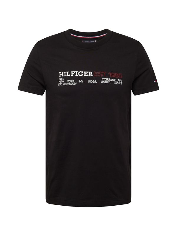 TOMMY HILFIGER TOMMY HILFIGER Majica  rdeča / črna / bela