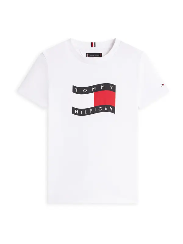 TOMMY HILFIGER TOMMY HILFIGER Majica  rdeča / črna / bela