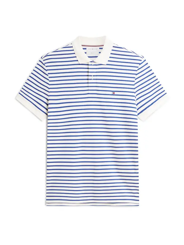 TOMMY HILFIGER TOMMY HILFIGER Majica 'Regular Fit Fluid'  kraljevo modra / bela