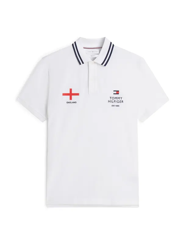 TOMMY HILFIGER TOMMY HILFIGER Majica 'Regular Fit'  temno modra / rdeča / bela