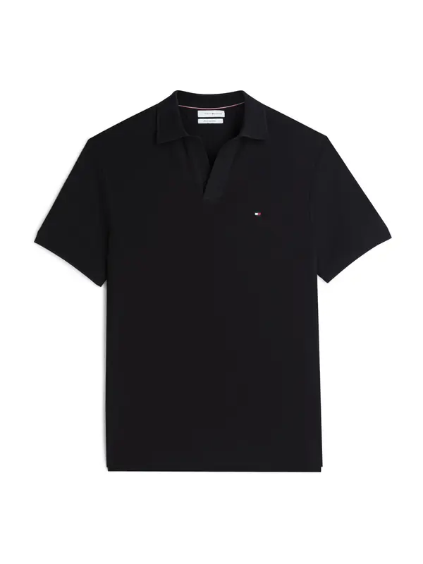 TOMMY HILFIGER TOMMY HILFIGER Majica 'Relaxed Fit Stripe Crepe'  črna