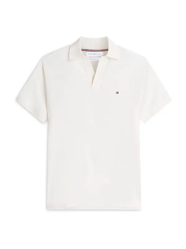 TOMMY HILFIGER TOMMY HILFIGER Majica 'Relaxed Fit Stripe Crepe'  svetlo rumena