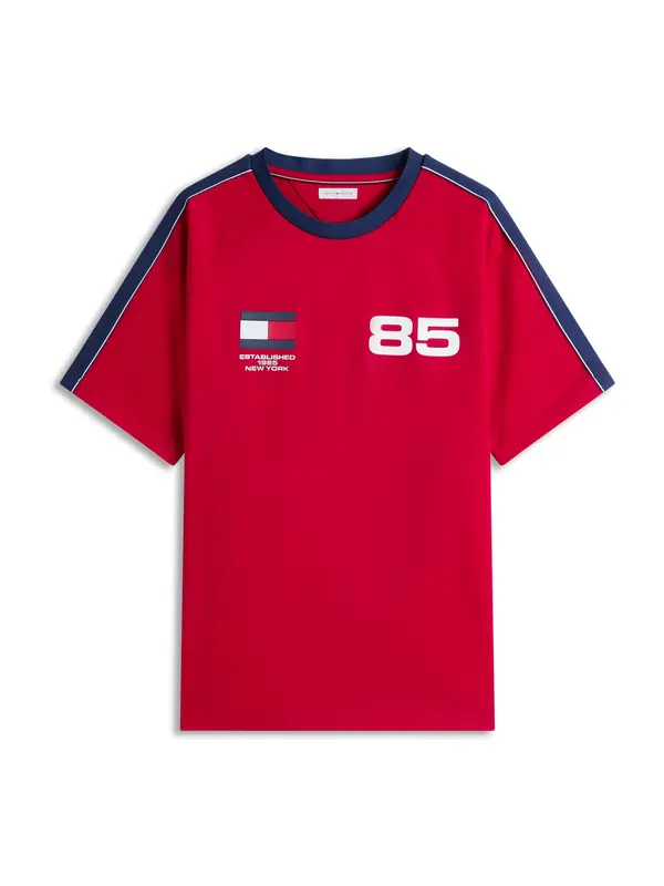 TOMMY HILFIGER TOMMY HILFIGER Majica 'Relaxed'  mornarska / rdeča / bela