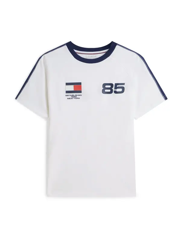 TOMMY HILFIGER TOMMY HILFIGER Majica 'Relaxed'  mornarska / živo rdeča / bela