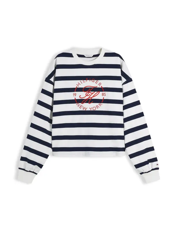 TOMMY HILFIGER TOMMY HILFIGER Majica 'ROUNDAL'  temno modra / rdeča / bela