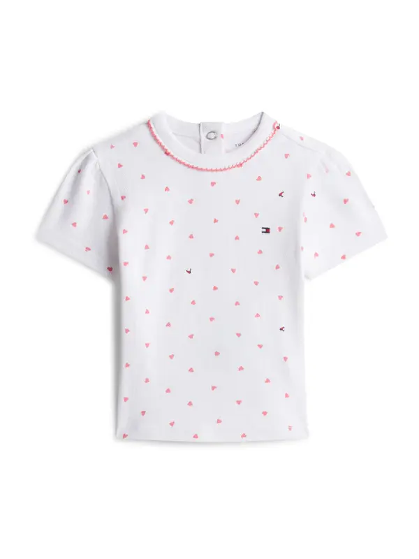 TOMMY HILFIGER TOMMY HILFIGER Majica  roza / bela