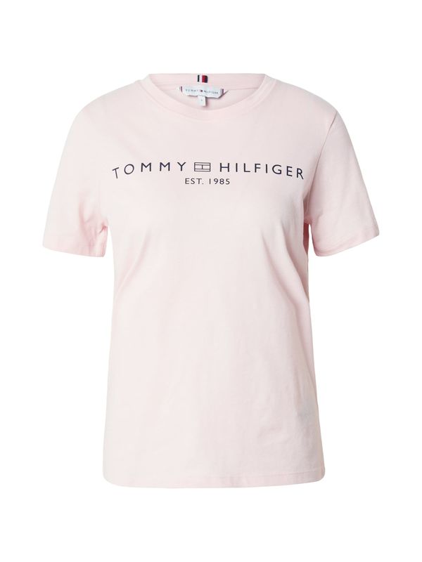 TOMMY HILFIGER TOMMY HILFIGER Majica  roza / črna