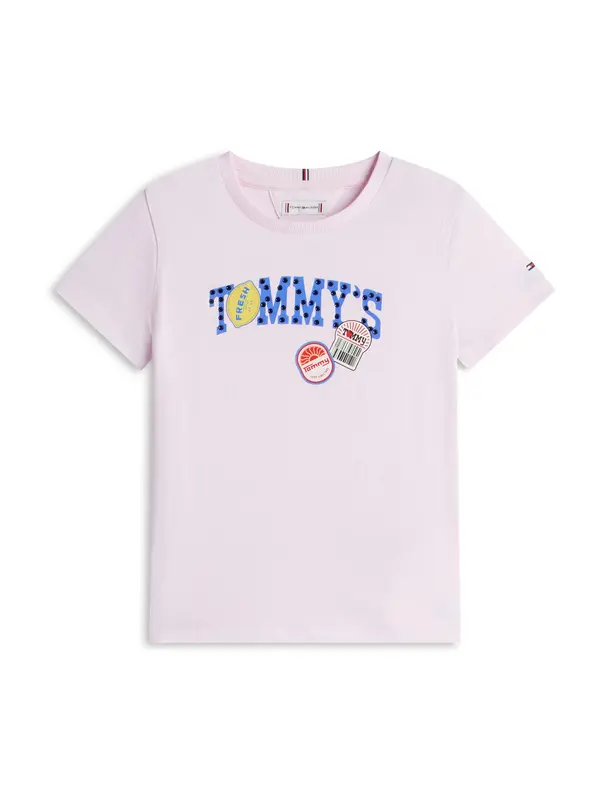 TOMMY HILFIGER TOMMY HILFIGER Majica 'RUNNING FRUIT'  nebeško modra / rumena / rosé / bela