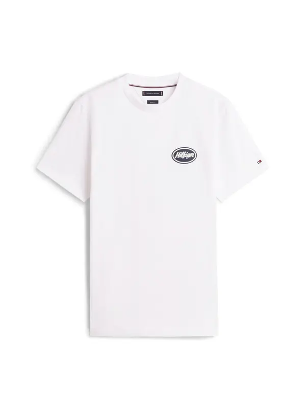 TOMMY HILFIGER TOMMY HILFIGER Majica 'SERVICE STATION'  ecru / mornarska / rdeča