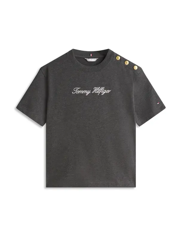 TOMMY HILFIGER TOMMY HILFIGER Majica  siva / bela
