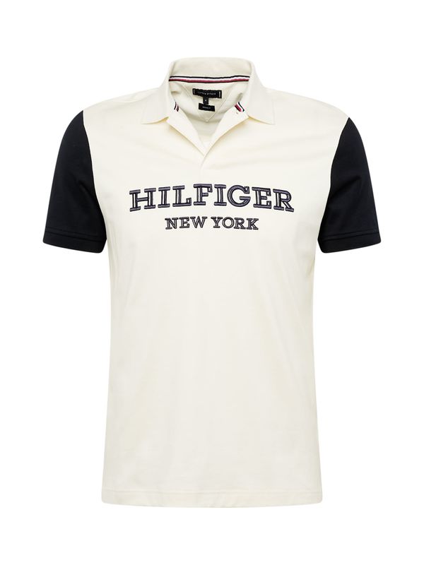 TOMMY HILFIGER TOMMY HILFIGER Majica  slonovina / golobje modra / črna