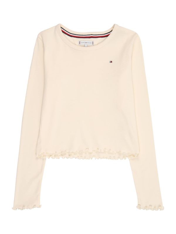 TOMMY HILFIGER TOMMY HILFIGER Majica 'SLUB KNIT TOP LS'  bež