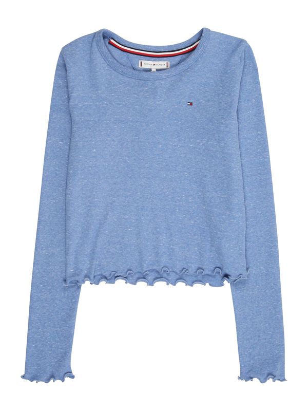 TOMMY HILFIGER TOMMY HILFIGER Majica 'SLUB KNIT TOP LS'  modra