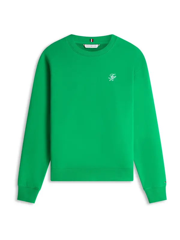 TOMMY HILFIGER TOMMY HILFIGER Majica  smaragd / bela