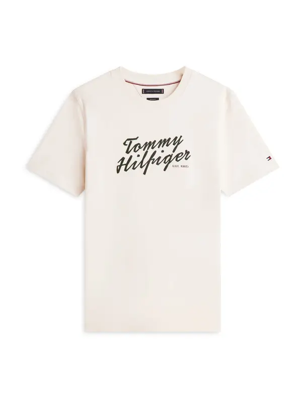 TOMMY HILFIGER TOMMY HILFIGER Majica 'SUMMER'  svetlo bež / meta / črna