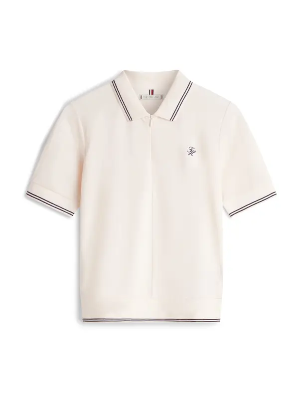TOMMY HILFIGER TOMMY HILFIGER Majica  svetlo bež / črna