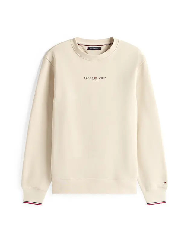 TOMMY HILFIGER TOMMY HILFIGER Majica  svetlo bež / mornarska / rdeča / bela