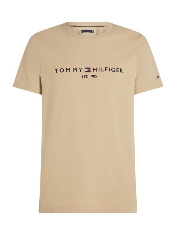 TOMMY HILFIGER TOMMY HILFIGER Majica  svetlo rjava / črna