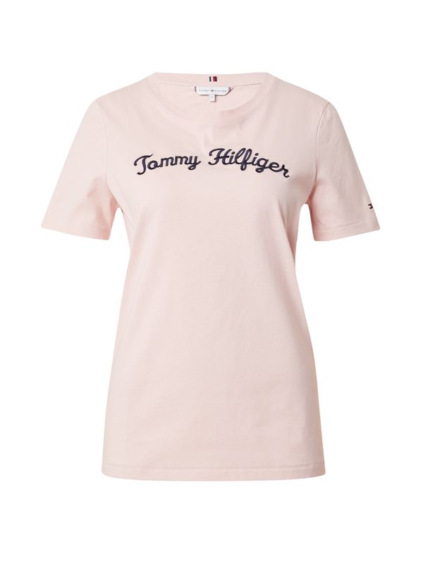 TOMMY HILFIGER TOMMY HILFIGER Majica  svetlo roza / črna