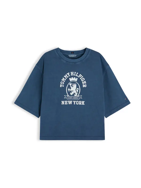 TOMMY HILFIGER TOMMY HILFIGER Majica  temno modra / bela
