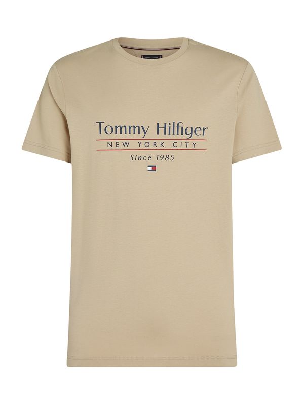 TOMMY HILFIGER TOMMY HILFIGER Majica  temno modra / kaki / rdeča / bela