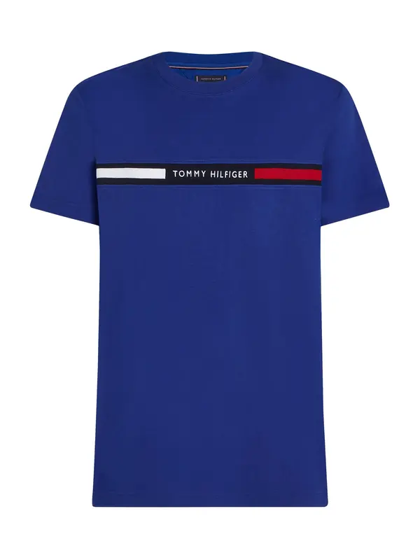 TOMMY HILFIGER TOMMY HILFIGER Majica  temno modra / rdeča / črna / bela