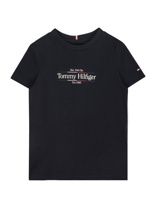 TOMMY HILFIGER TOMMY HILFIGER Majica  temno modra / temno rdeča / bela