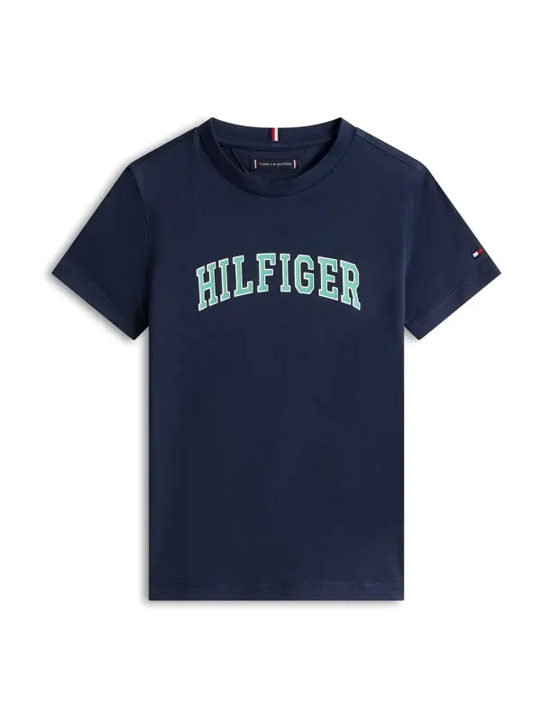 TOMMY HILFIGER TOMMY HILFIGER Majica 'Varsity'  mornarska / svetlo zelena / bela
