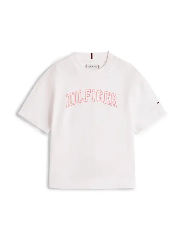 TOMMY HILFIGER TOMMY HILFIGER Majica 'Varsity'  svetlo rdeča / bela