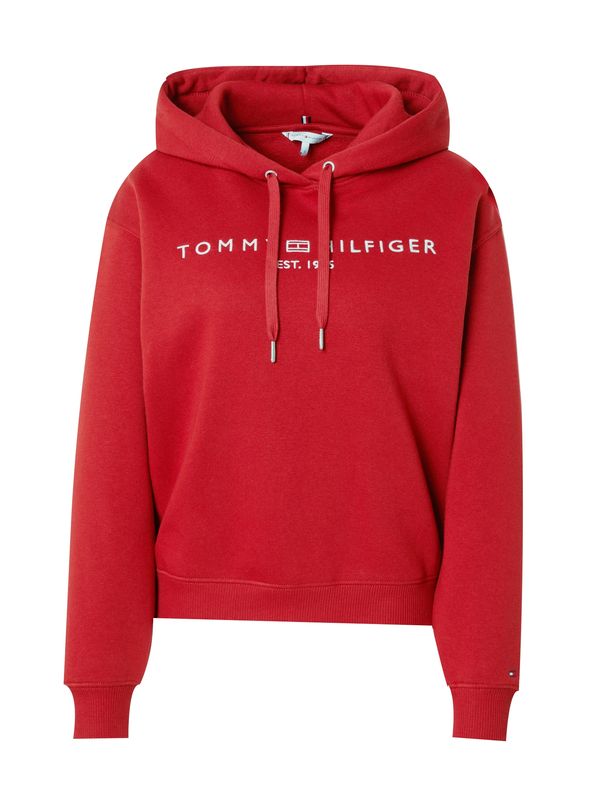 TOMMY HILFIGER TOMMY HILFIGER Majica  vinsko rdeča / bela