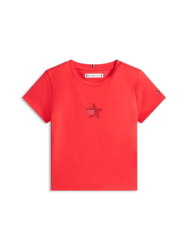 TOMMY HILFIGER TOMMY HILFIGER Majica  živo rdeča