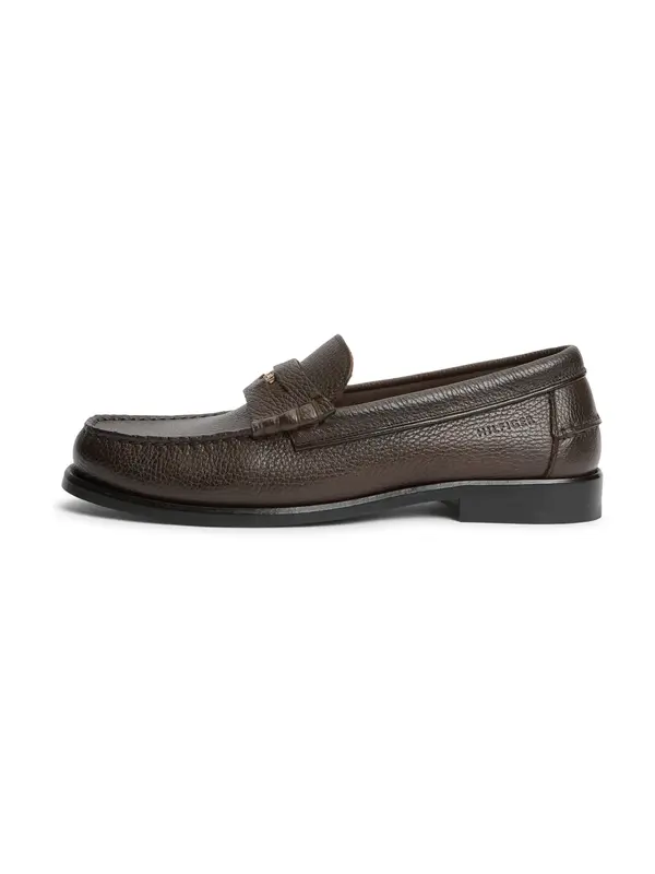 TOMMY HILFIGER TOMMY HILFIGER Mokasini 'Pebble Grain Penny'  čokolada