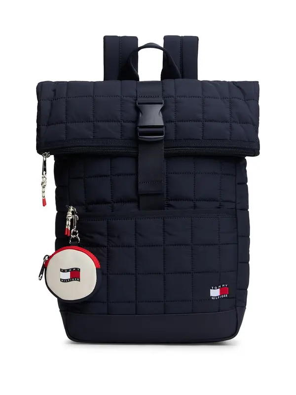 TOMMY HILFIGER TOMMY HILFIGER Nahrbtnik  mornarska / temno rdeča / bela