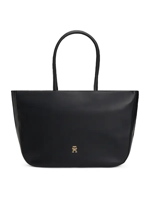 TOMMY HILFIGER TOMMY HILFIGER Nakupovalna torba  grafit / črna