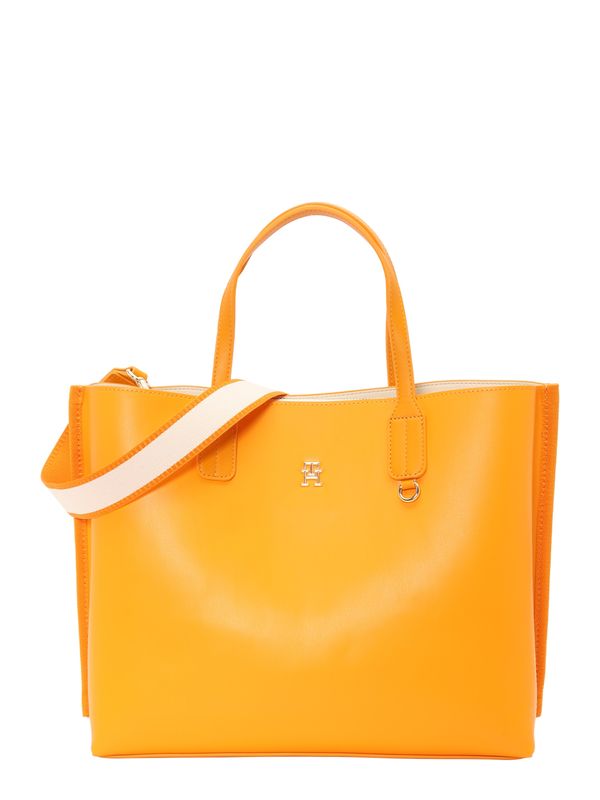 TOMMY HILFIGER TOMMY HILFIGER Nakupovalna torba 'Iconic'  zlata / neonsko oranžna