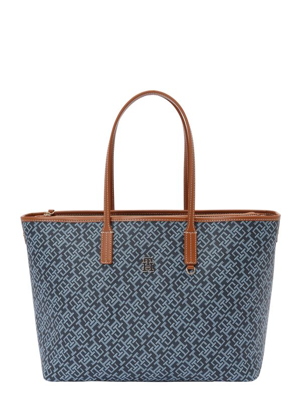 TOMMY HILFIGER TOMMY HILFIGER Nakupovalna torba  marine / dimno modra / rjava