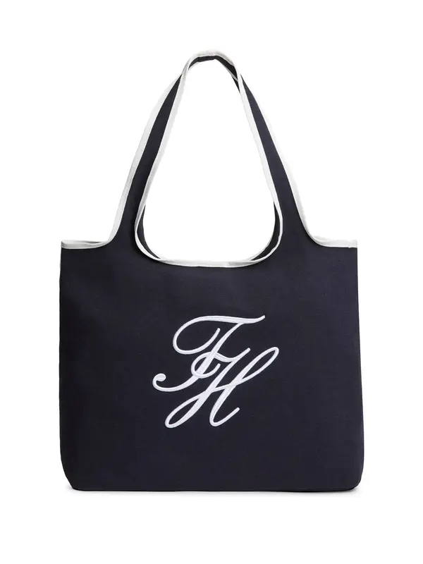 TOMMY HILFIGER TOMMY HILFIGER Nakupovalna torba  mornarska / bela