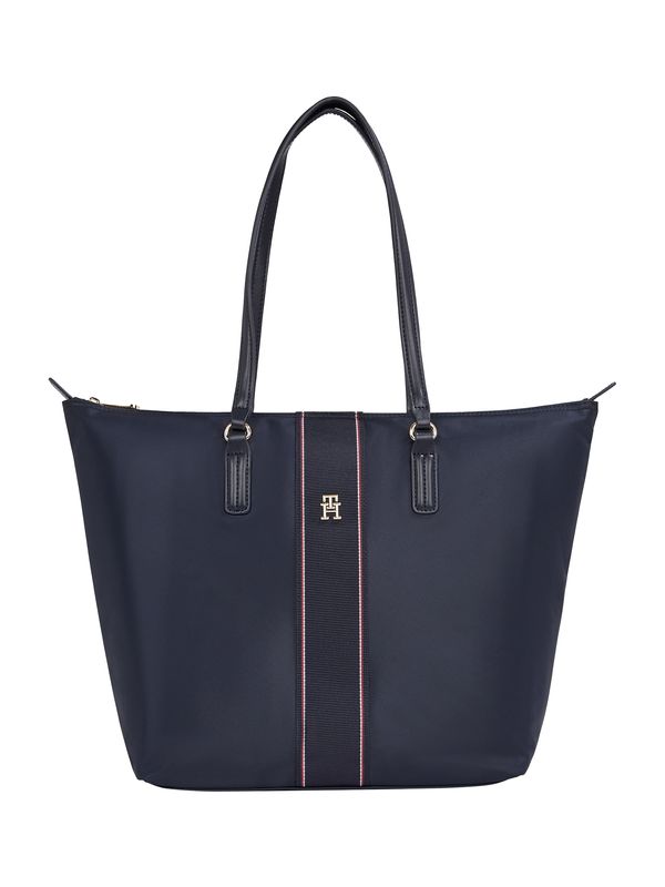 TOMMY HILFIGER TOMMY HILFIGER Nakupovalna torba 'POPPY TOTE'  mornarska / rdeča / bela