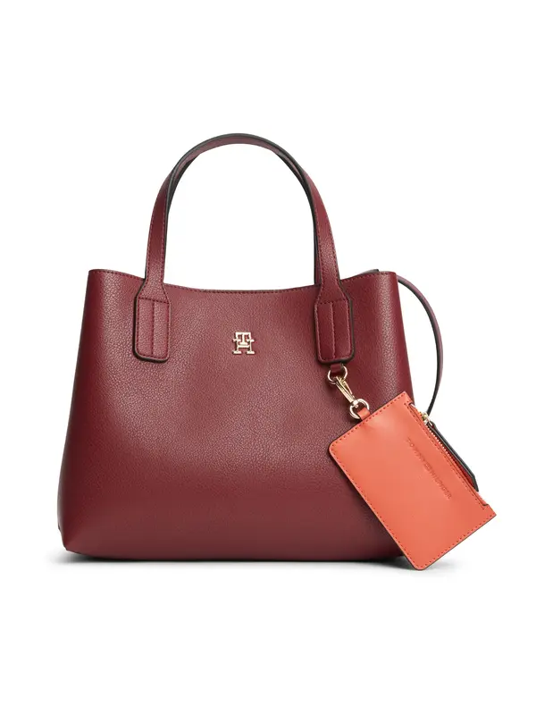 TOMMY HILFIGER TOMMY HILFIGER Nakupovalna torba  rjasto rjava