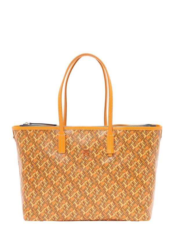 TOMMY HILFIGER TOMMY HILFIGER Nakupovalna torba  rjava / oranžna / marelica