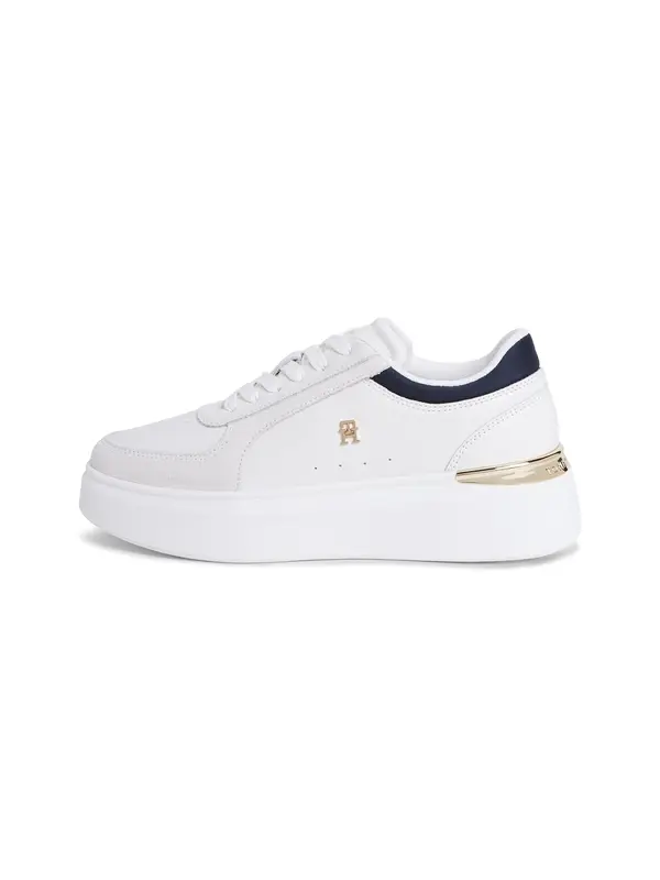 TOMMY HILFIGER TOMMY HILFIGER Nizke superge  ecru / mornarska / zlata / svetlo siva