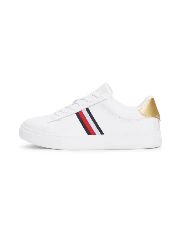 TOMMY HILFIGER TOMMY HILFIGER Nizke superge 'Essential Court'  mornarska / zlata / rdeča / bela