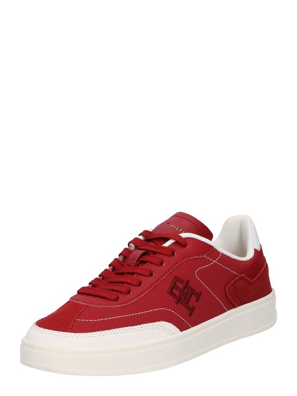 TOMMY HILFIGER TOMMY HILFIGER Nizke superge 'HERITAGE COURT'  rdeča / bela