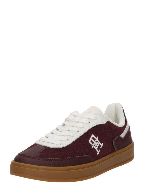 TOMMY HILFIGER TOMMY HILFIGER Nizke superge 'HERITAGE'  rjava / burgund / bela