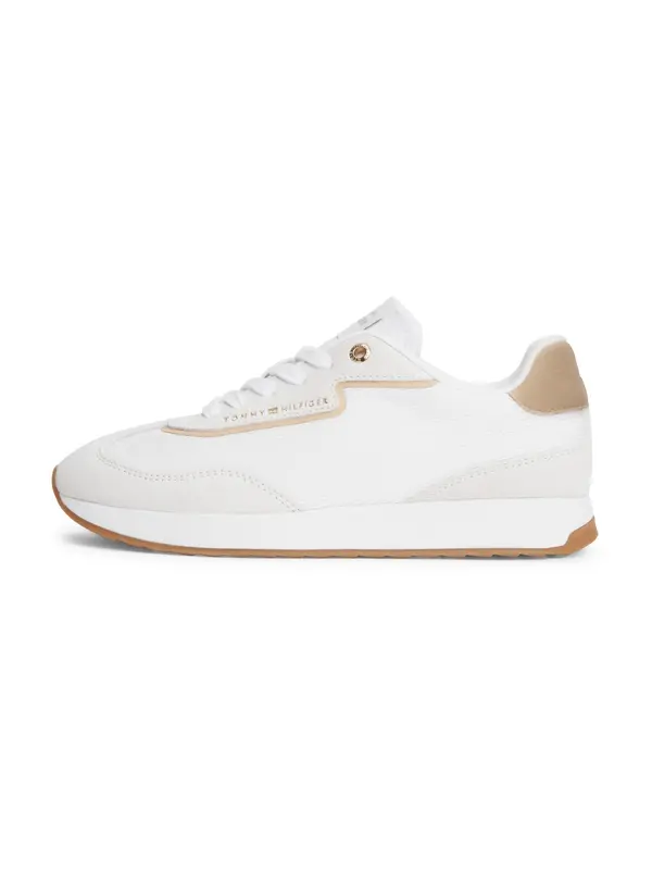 TOMMY HILFIGER TOMMY HILFIGER Nizke superge 'Lace-up'  bež / naravno bela