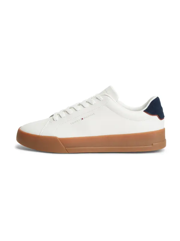TOMMY HILFIGER TOMMY HILFIGER Nizke superge 'Logo Court With'  črna / bela