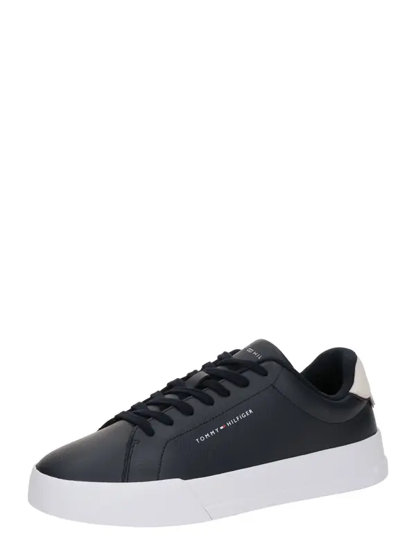 TOMMY HILFIGER TOMMY HILFIGER Nizke superge 'Logo Court With'  marine / bela
