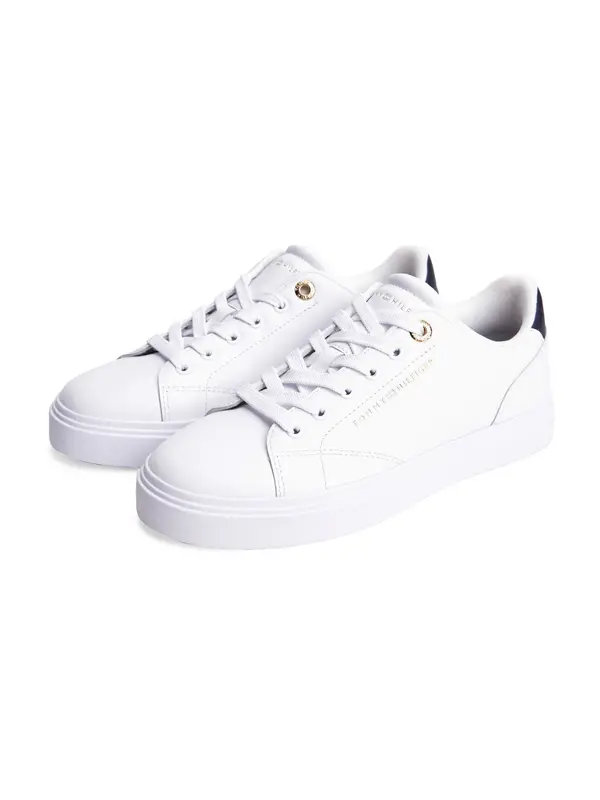 TOMMY HILFIGER TOMMY HILFIGER Nizke superge 'Metallic Logo'  bela