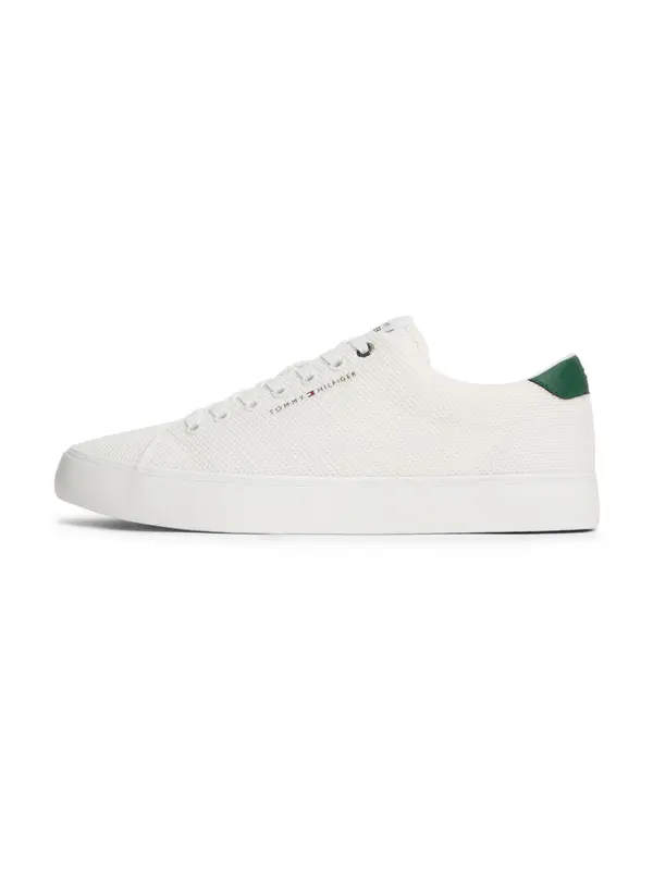 TOMMY HILFIGER TOMMY HILFIGER Nizke superge 'Rubberised Flag'  slonovina / temno zelena